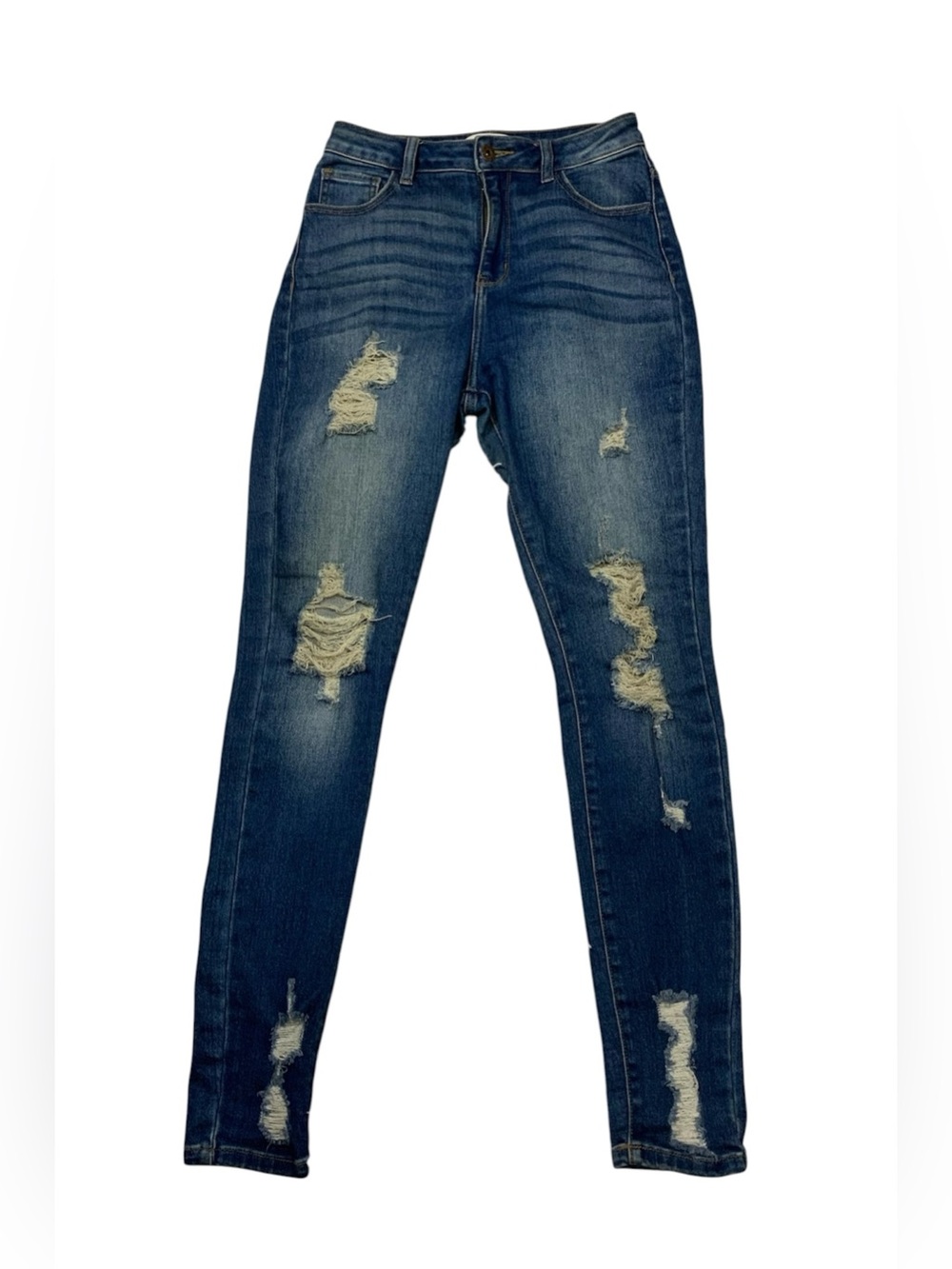 Encore Denim Distressed Skinny Jeans